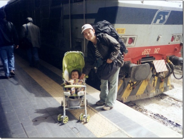 電車と赤ちゃん穂波